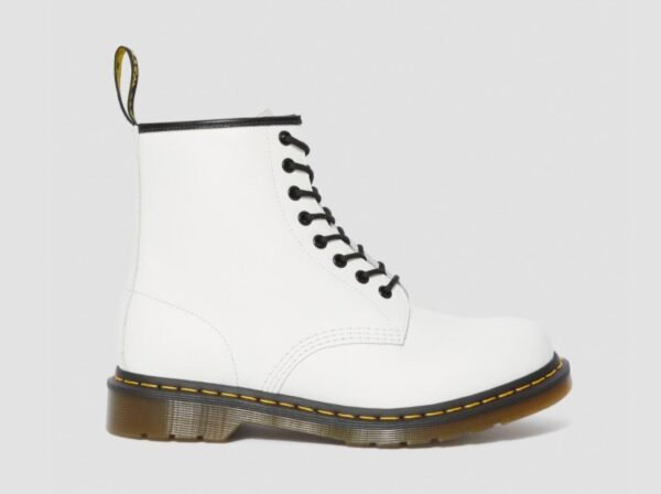 DR. MARTENS 1460 SMOOTH ANKLE BOOTS WHITE