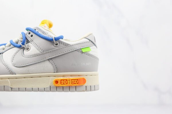 NIKE Off-White x Nike Dunk Low’50’ White grey dark blue shoelace