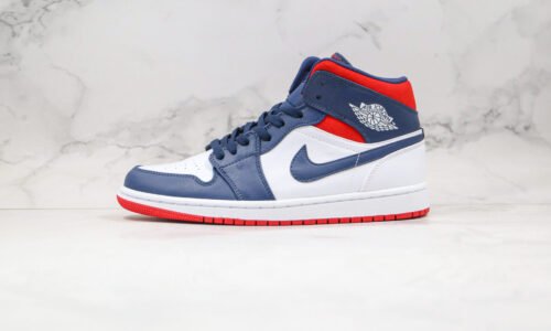 NIKE Air Jordan 1 Mid Blue red white