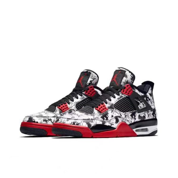 NIKE AIR JORDAN 4 BLACK X WHITE X RED