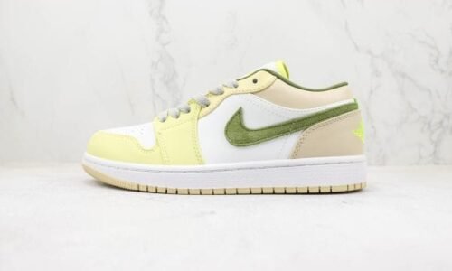 Nike Air Jordan 1 Low Sail White Oil Green