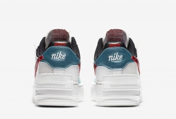 NIKE AIR FORCE SHADOW WHITE BLACK RED