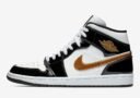 NIKE AIR JORDAN 1 MID BLACK GOLD