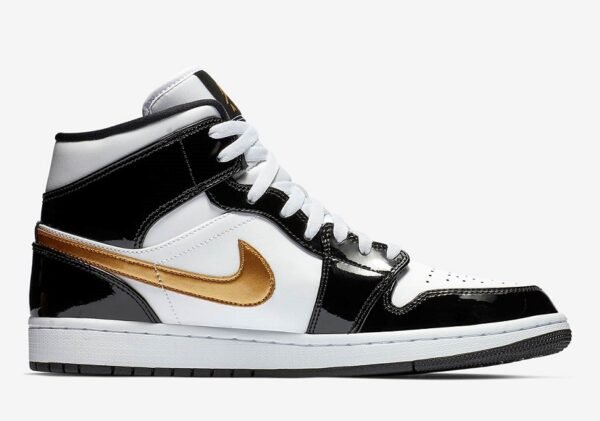 NIKE AIR JORDAN 1 MID BLACK GOLD