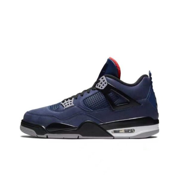 NIKE AIR JORDAN 4 BLACK (BLUE DETAILS)