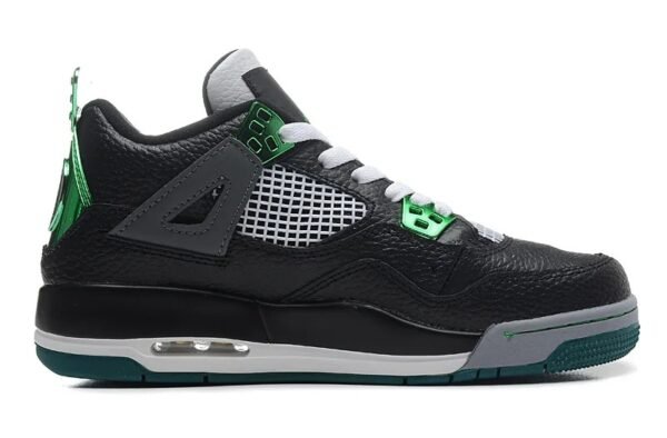 NIKE AIR JORDAN 4 BLACK (GREEN DETAILS)