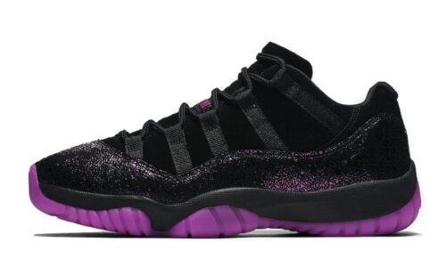 NIKE AIR JORDAN 11 LOW BLACK AND LILAC