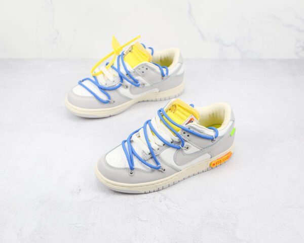 NIKE Off-White x Nike Dunk Low’50’ White grey dark blue shoelace