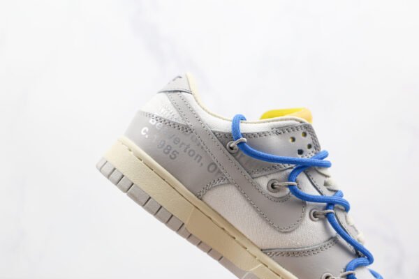 NIKE Off-White x Nike Dunk Low’50’ White grey dark blue shoelace