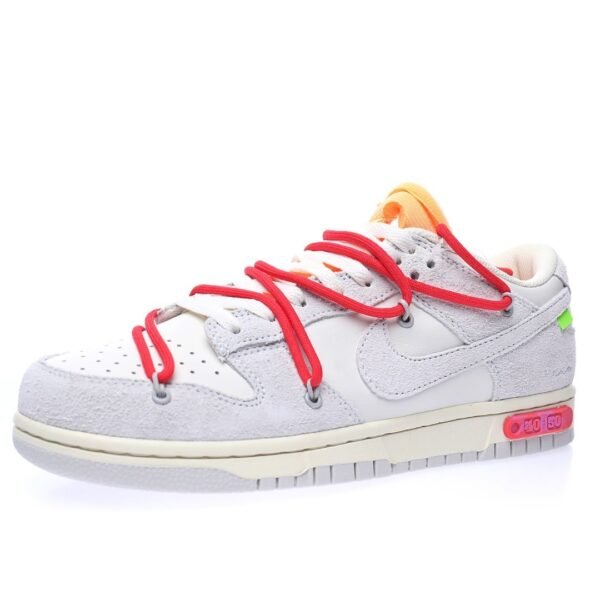 Off-White™ x Nike SB Dunk Low Lot”The 40/50″Light grey rice white orange red