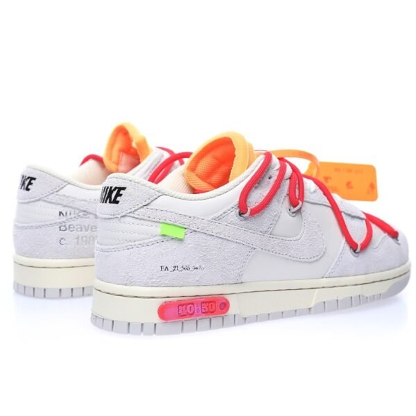 Off-White™ x Nike SB Dunk Low Lot”The 40/50″Light grey rice white orange red