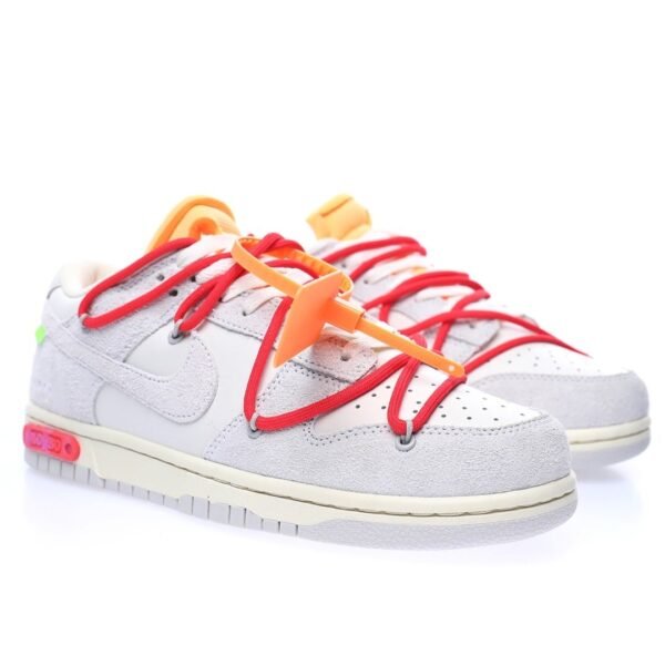 Off-White™ x Nike SB Dunk Low Lot”The 40/50″Light grey rice white orange red