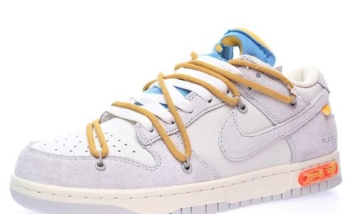 Off-White™ x Nike SB Dunk Low Lot The 34/50 The Light grey rice white sky blue brown yellow