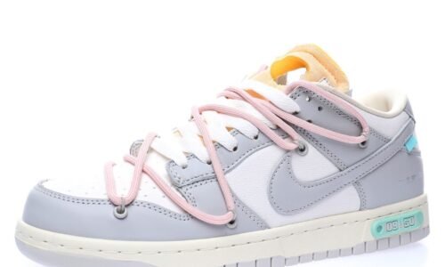 Off-White™ x Nike SB Dunk Low Lot The 09/50 White fog grey Cherry Blossom light powder MINT