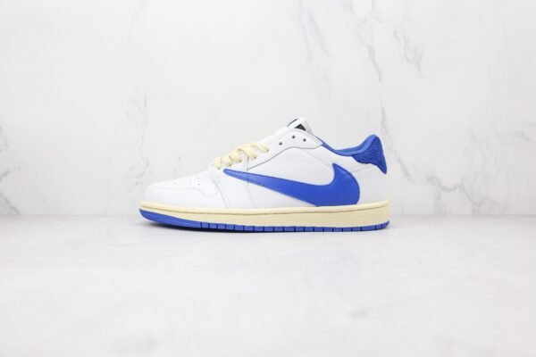 NIKE Air Jordan 1 Low Barb tripartite joint white blue