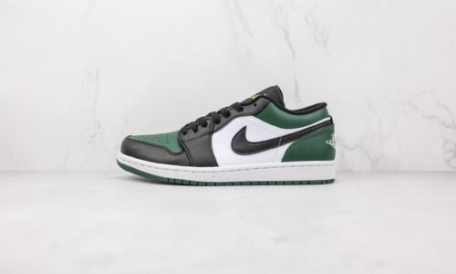 NIKE AJ1 Air Jordan 1 low Black green toe