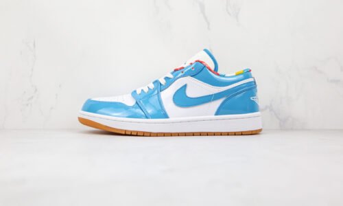 NIKE Air Jordan 1 Low Blue Patent Leather
