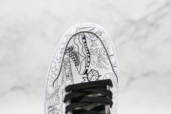NIKE Air Jordan 1 Mid Hand painted graffiti white and black
