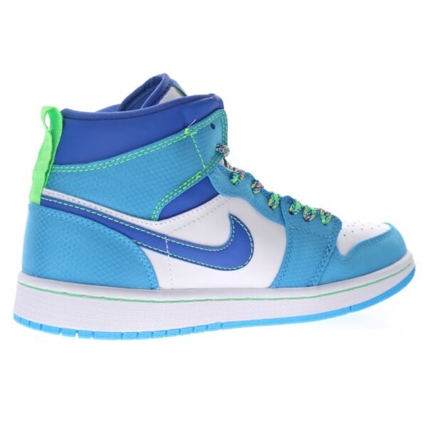 Nike Wmns Air Jordan 1 Mid GS"White Blue Neon Green"