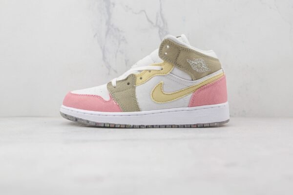 Nike Air Jordan 1 Mid pink white brown