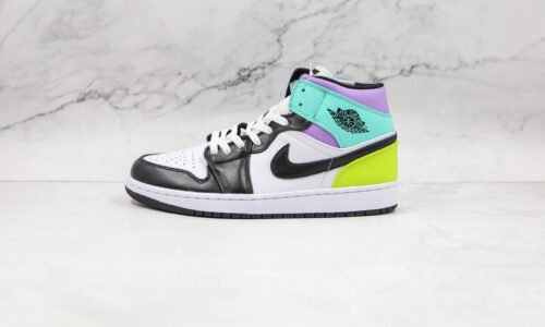 NIKE Air Jordan 1 Mid Multicolor splicing