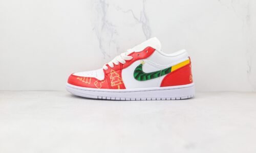 NIKE AJ1 Air Jordan 1 low Christmas White Red