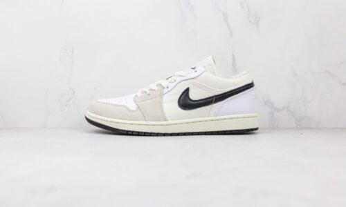 NIKE AJ1 Air Jordan 1 low White and black little Paris
