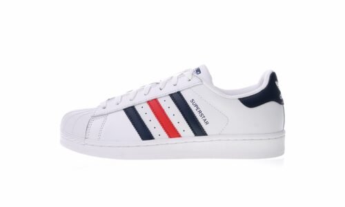 Adidas Superstar White Blue and Red