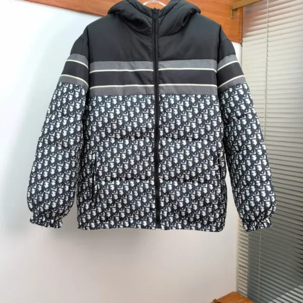 Dior Down Jacket Gray And Black