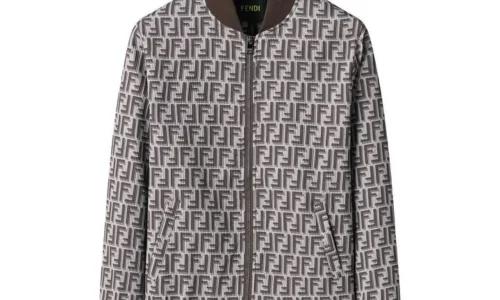 Fendi Jacket Brown And Gray